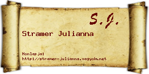 Stramer Julianna névjegykártya